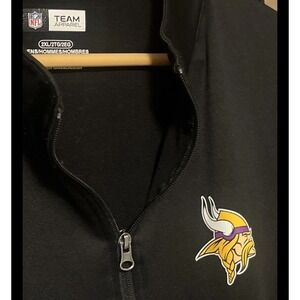 Minnesota Vikings NFL Team Apparel Track Jacket Men's 2XL Black Full‎ Zip